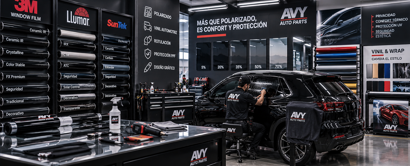 Polarizados / Papel Ahumado - AVY Auto Parts